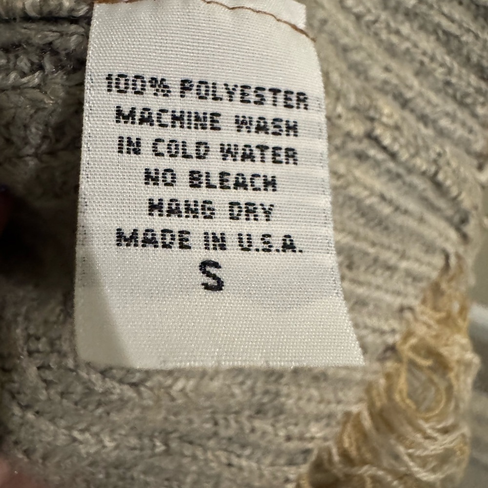 Stylish Distressed Gray Women's Cardigan - Picture 5 of 5